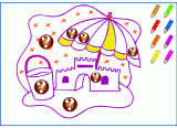 Coloriage d'été pour apprendre les couleurs en anglais